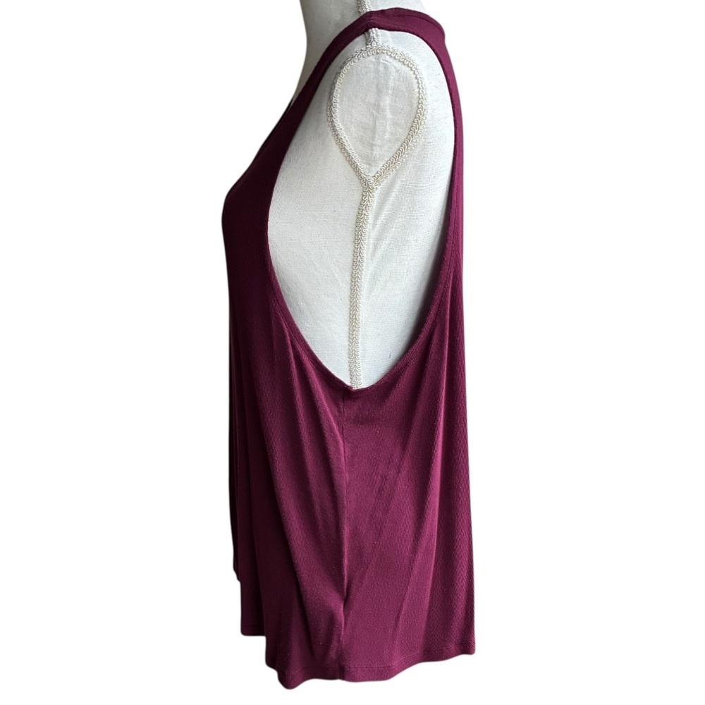 Athleta Well Rested Ribbed Sleep Tank XL Burgundy - Picture 2 of 12